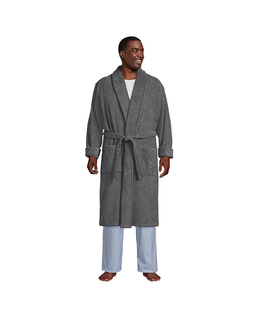 Мужской махровый халат Lands' End Calf Length Turkish Terry