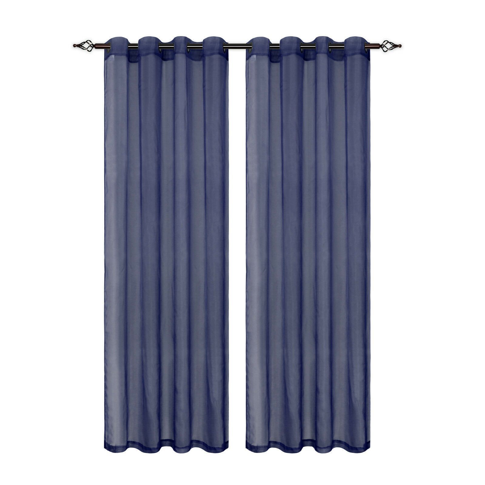 GoodGram Ultra Luxurious Elegant Sheer Grommet Single Curtain Panel - 54 in. W x 84 in. L