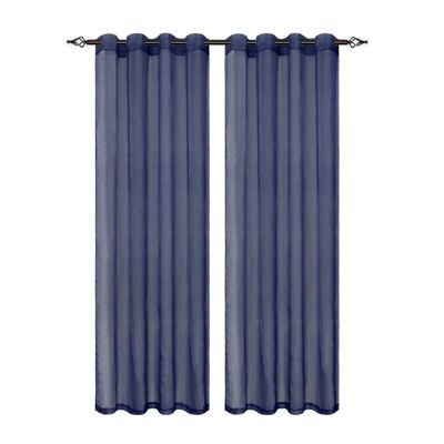 GoodGram Ultra Luxurious Elegant Sheer Grommet Single Curtain Panel - 54 in. W x 84 in. L