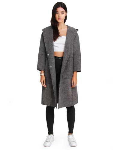 Belle & Bloom Women's Walk This Way Wool Blend Oversized Coat