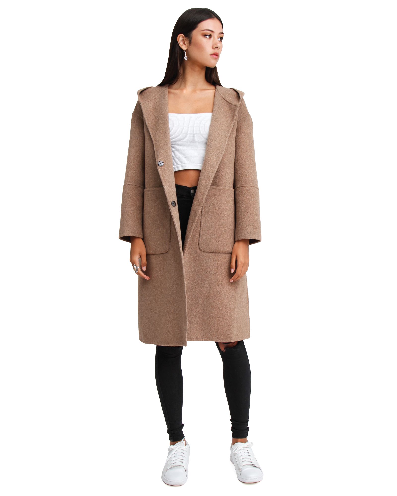 Belle & Bloom Women's Walk This Way Wool Blend Oversized Coat