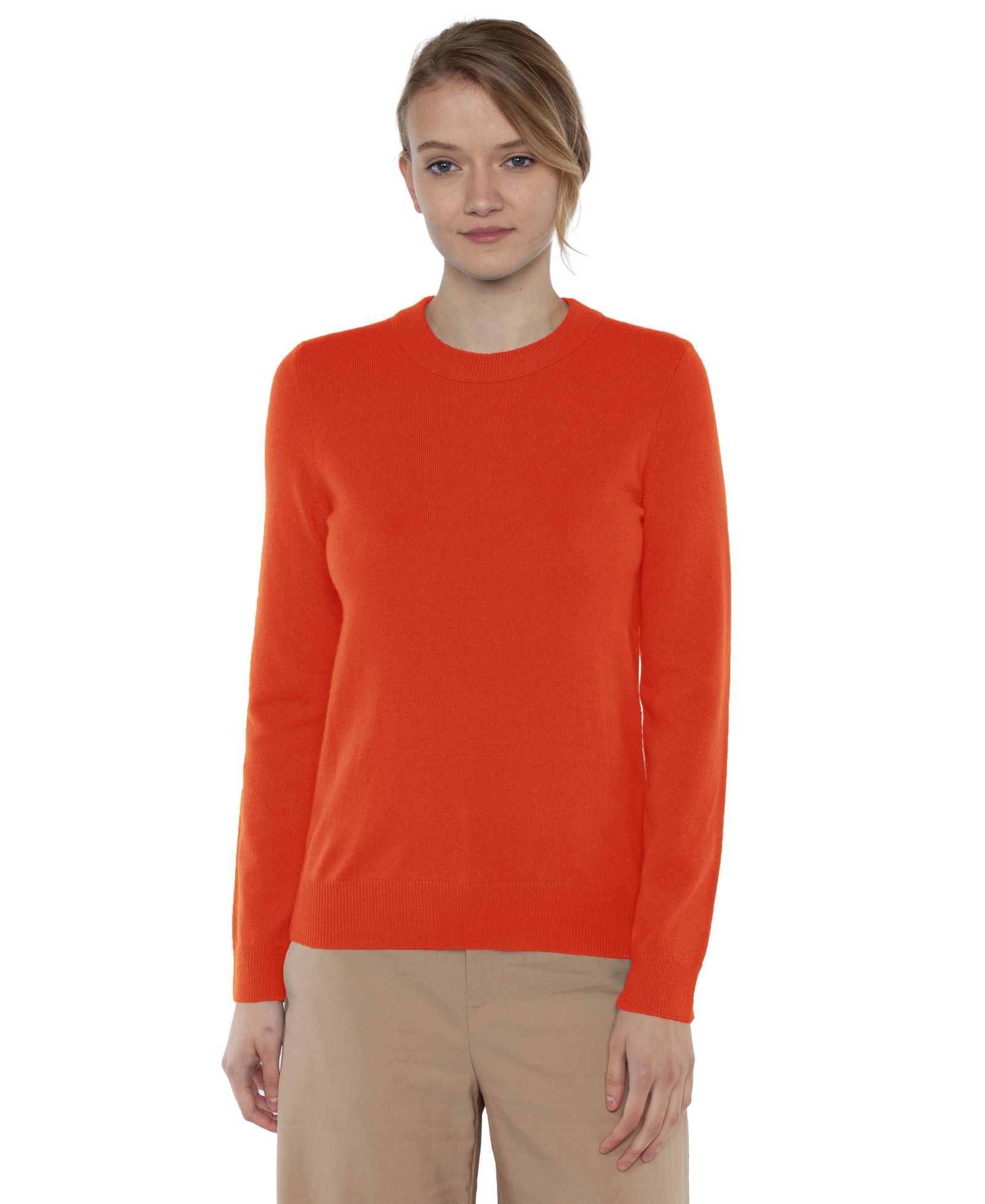 Джемпер JENNIE LIU Women's 100% Pure Cashmere Long Sleeve Crew Neck Pullover