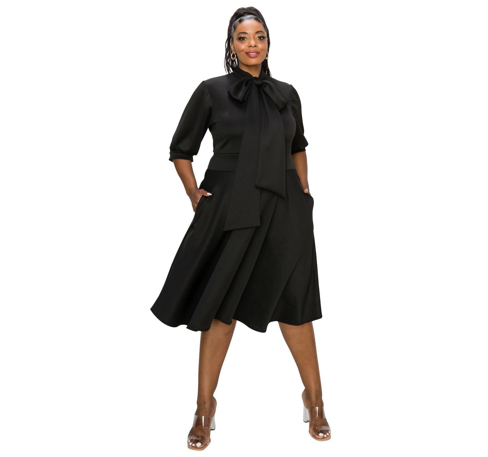 L I V D Plus Size Carina Donna Pocket Dress