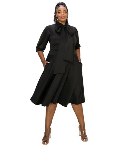 L I V D Plus Size Carina Donna Pocket Dress
