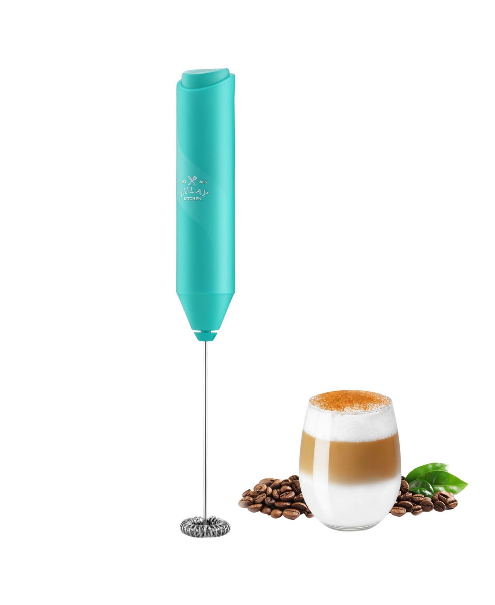 Zulay Kitchen FrothMate Powerful Portable & Compact Milk Frother - No Stand Electric Whisk