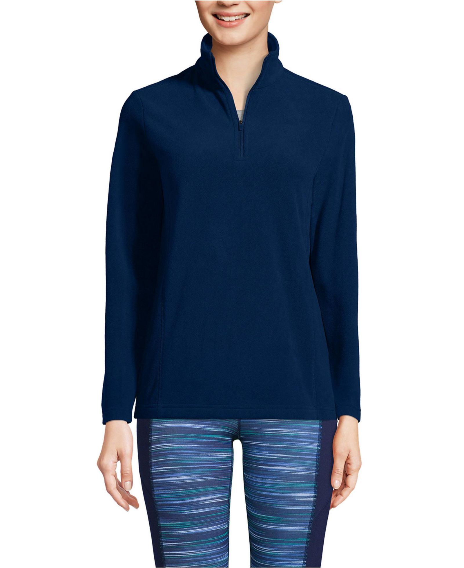 Lands' End Women's Fleece Quarter Zip Pullover