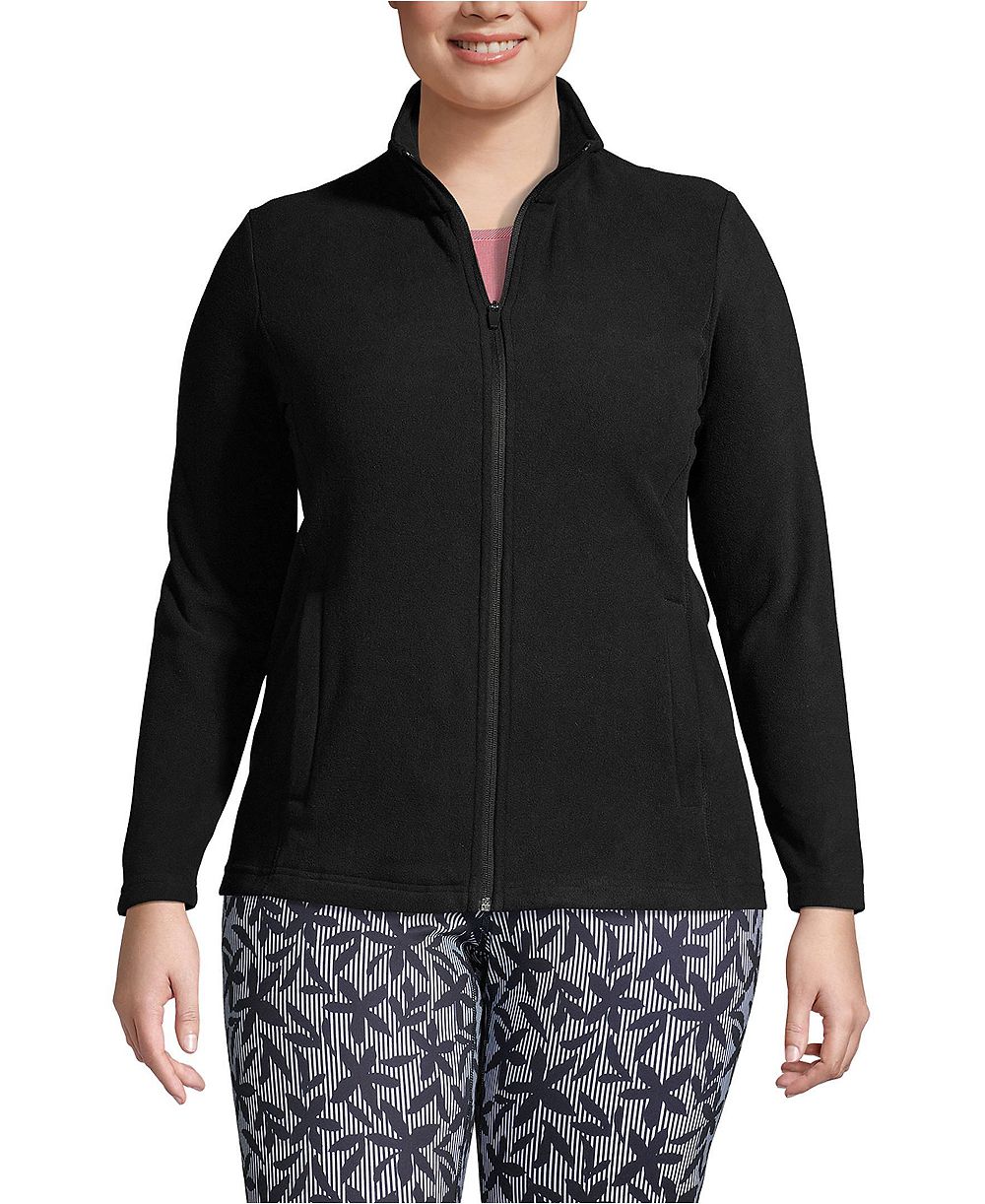 Lands' End Женский плюсовый размер Anyweather Fleece куртка на молнии