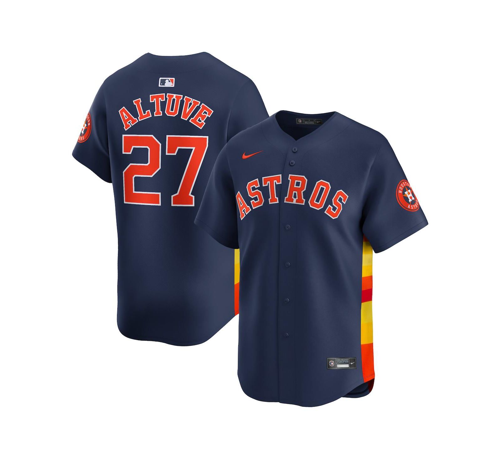 Мужская джерси Nike Jose Altuve Orange Houston Astros Alternate Limited Player Jersey