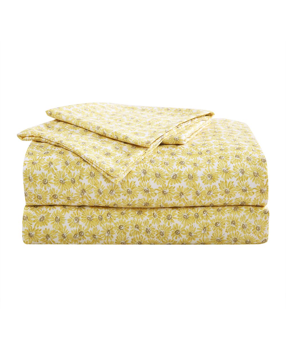 Комплект простыней Betsey Johnson Sunflower Field Microfiber, 3 шт., Twin