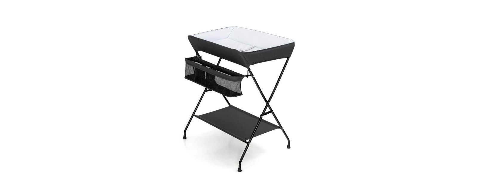 Baby Changing Table with Storage Organizer, Foldable Space-Saving Design