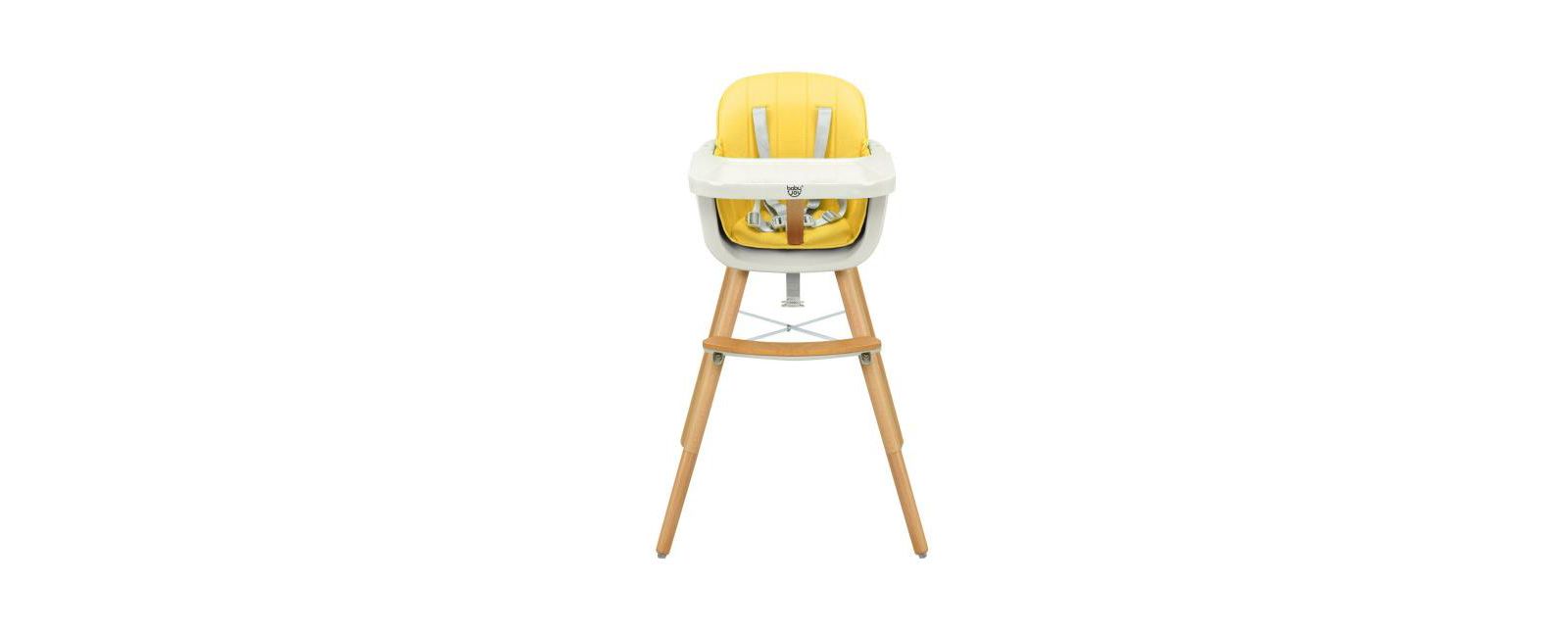 Slickblue Girls Wooden 3 in 1 Convertible High chair with Cushion