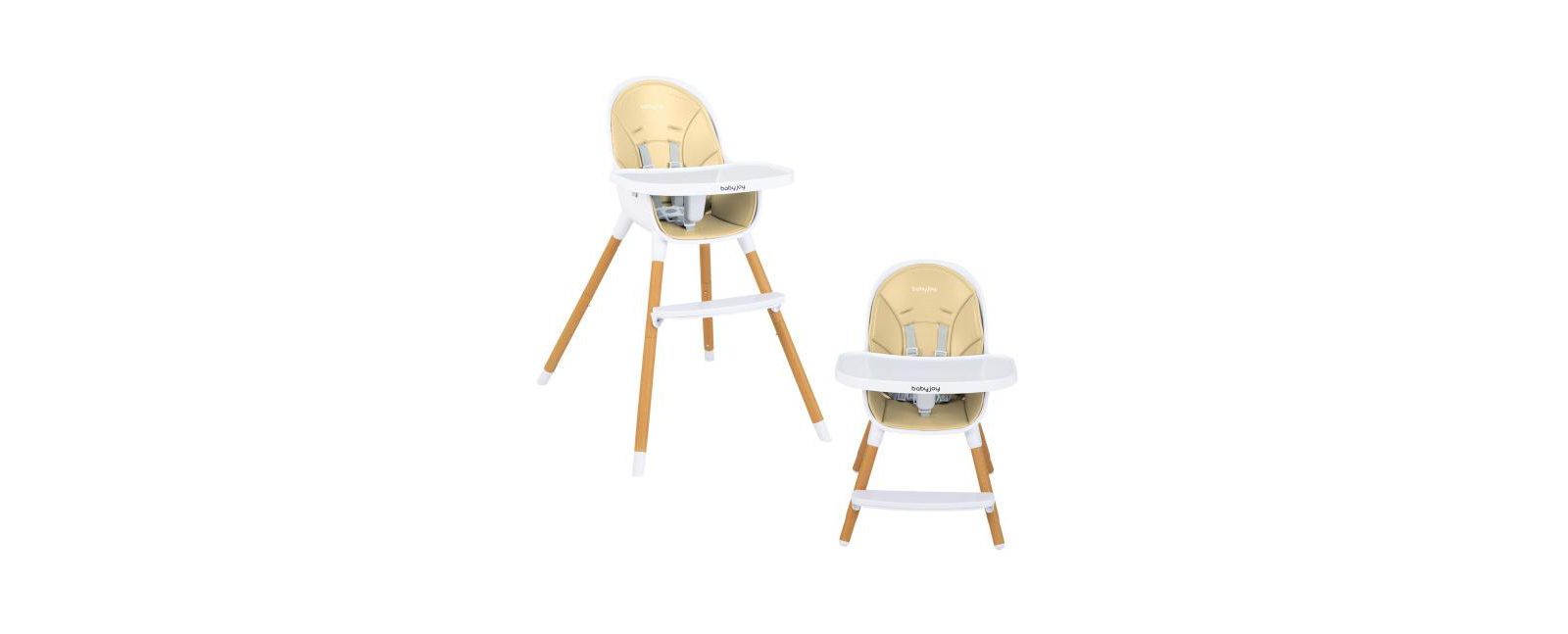 4-in-1 Convertible Baby High Chair Infant Feeding Chair with Adjustable Tray