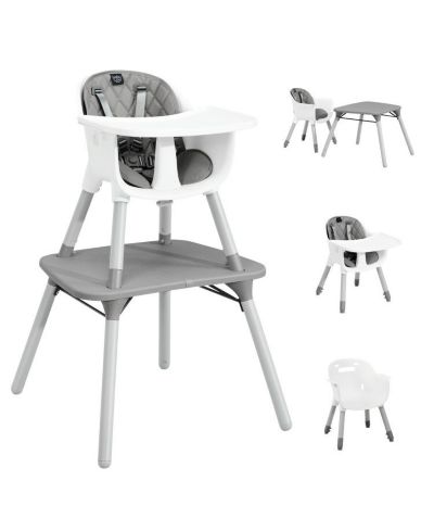 Slickblue Multi-Stage Baby High Chair with Removable Double Tray for Infants and Toddlers