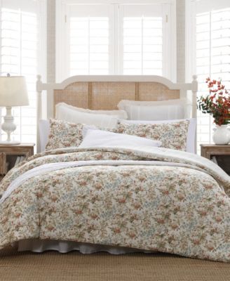 Комплект из 2-х покрывал Laura Ashley Bramble Floral, хлопковый, реверсивный, Twin