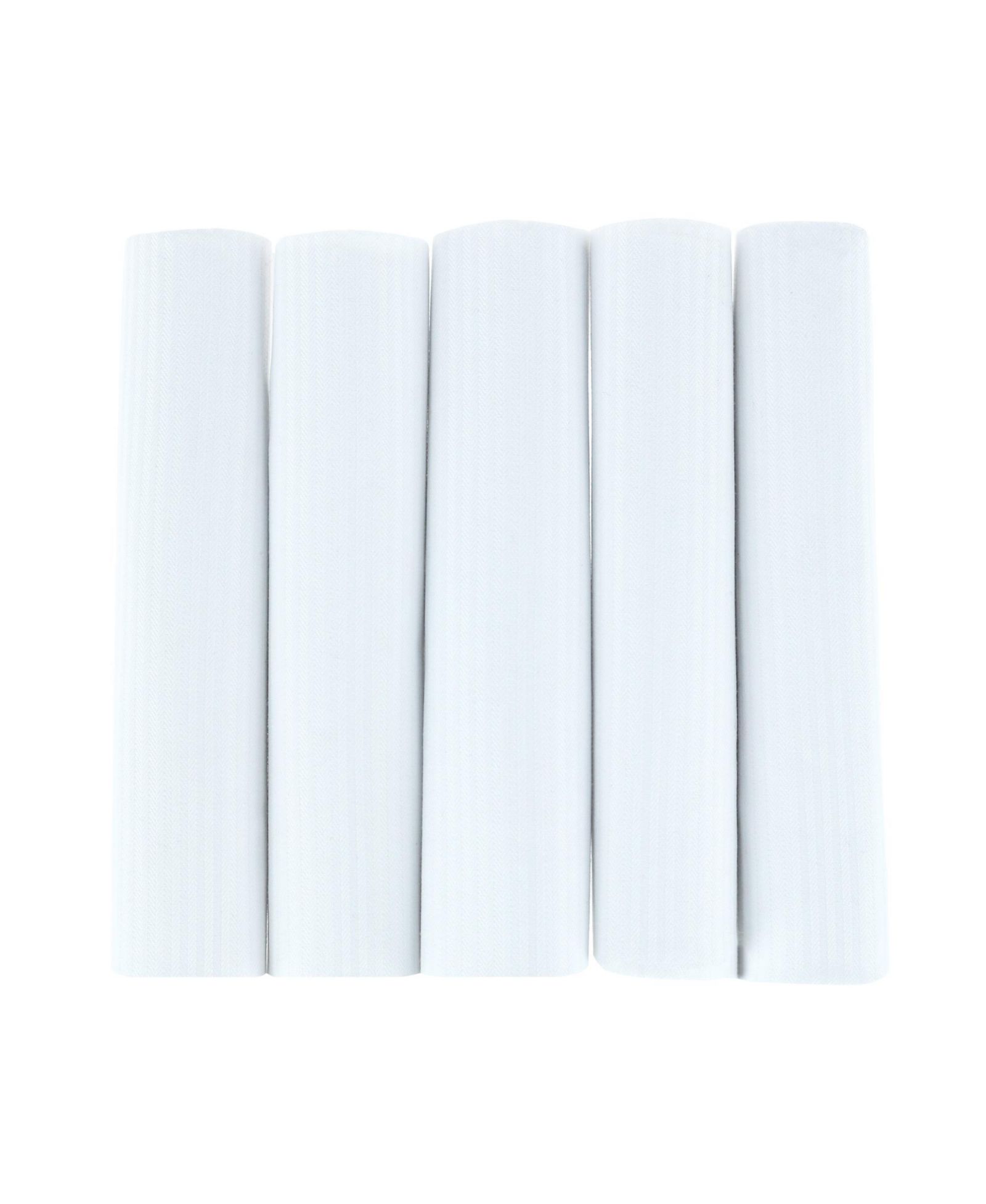 TRAFALGAR Men's Premium Cotton Pinstripe Handkerchiefs Gift Box 5-Pack White