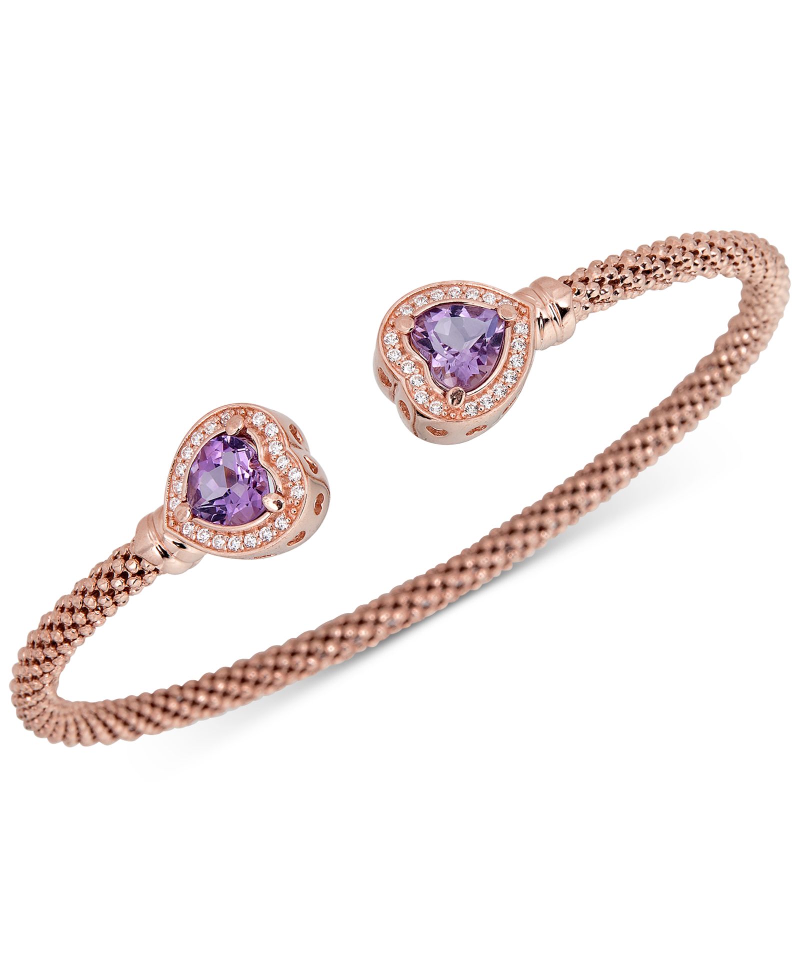 Серьга-кафф Lapis & White Topaz (1/3 ct. t.w.) Heart Halo