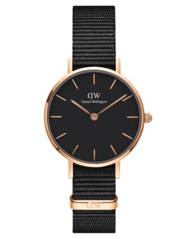 Женские часы Daniel Wellington Petite Cornwall Black Polyester 28mm