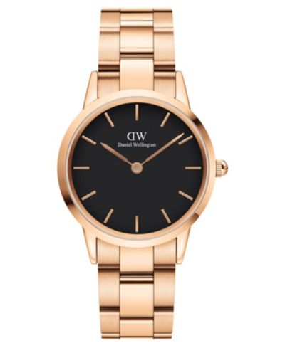 Daniel Wellington Women's Iconic Link Rose Gold-Tone Stainless Steel Watch 32mm