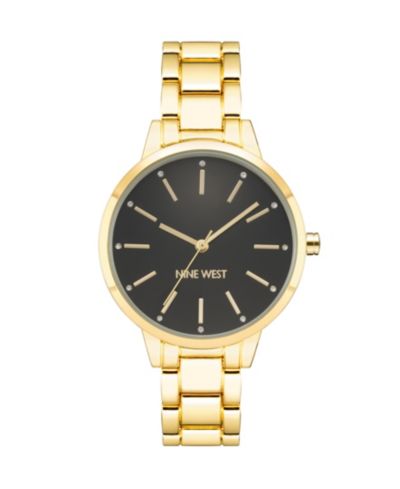 Nine West Women's Quartz Gold-Tone Alloy Link Bracelet Watch, 36mm