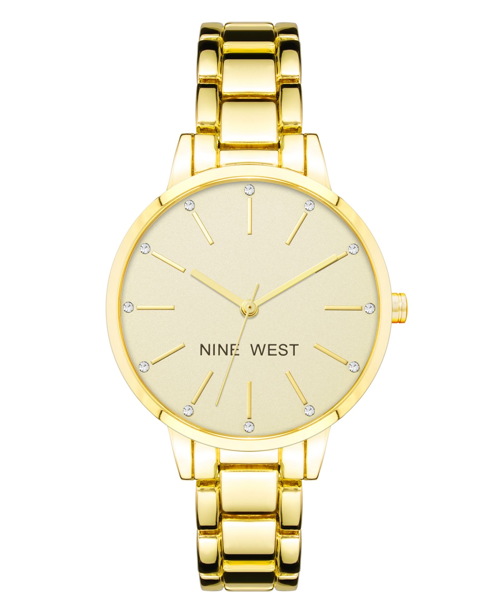 Nine West Женские часы Quartz Gold-Tone Alloy Link, 36mm