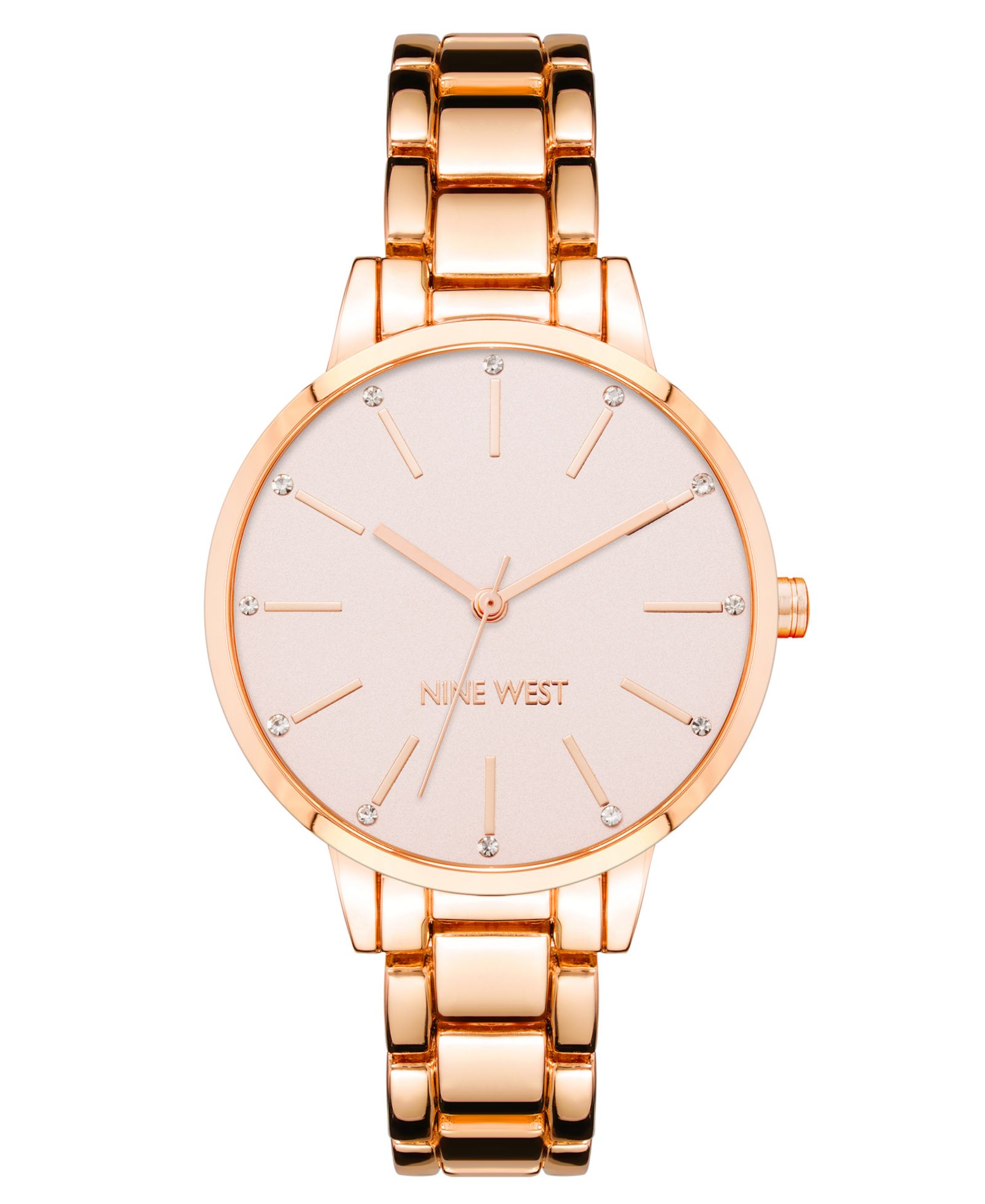 Женские кварцевые часы Nine West с золотистым покрытием из сплава, 36mm