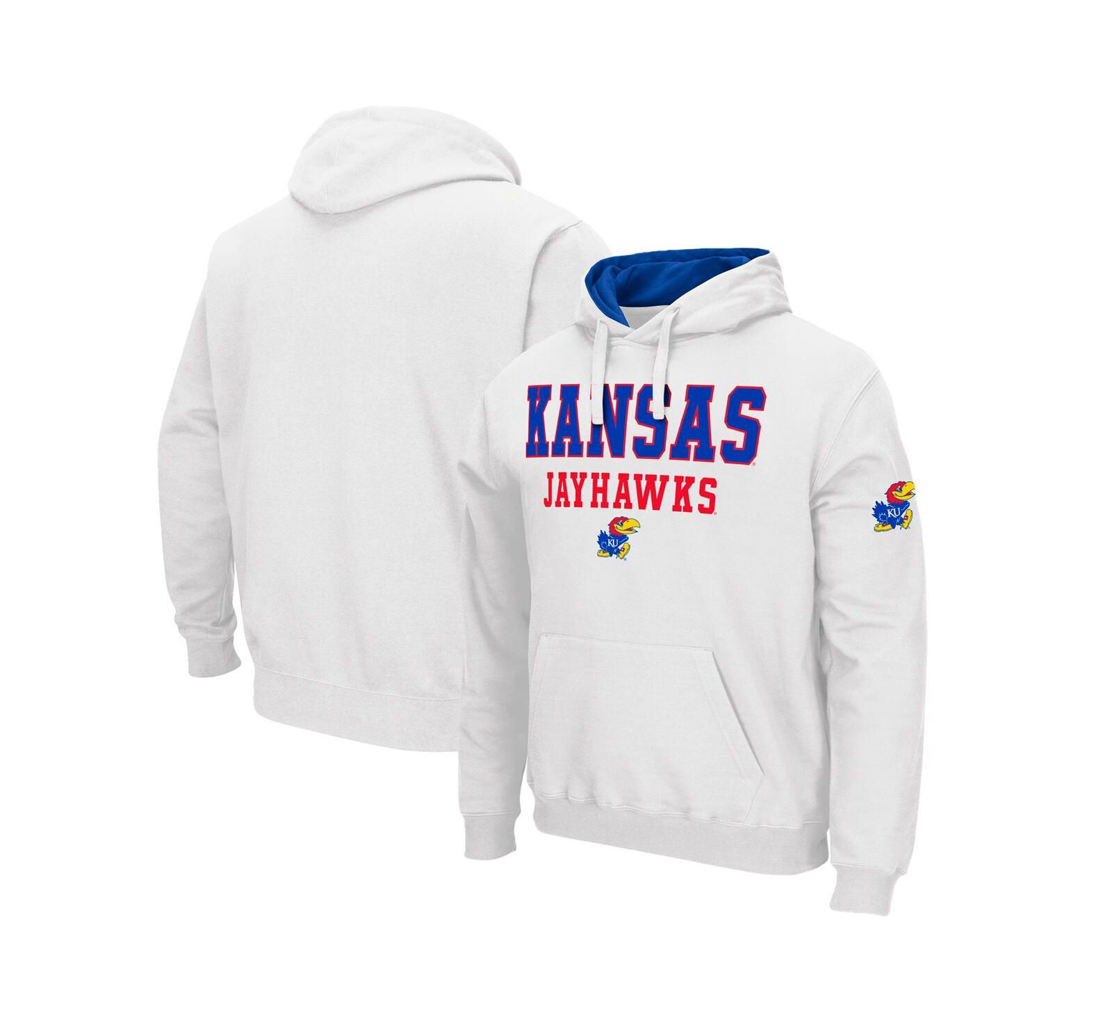Мужской худи Colosseum White Kansas Jayhawks Sunrise