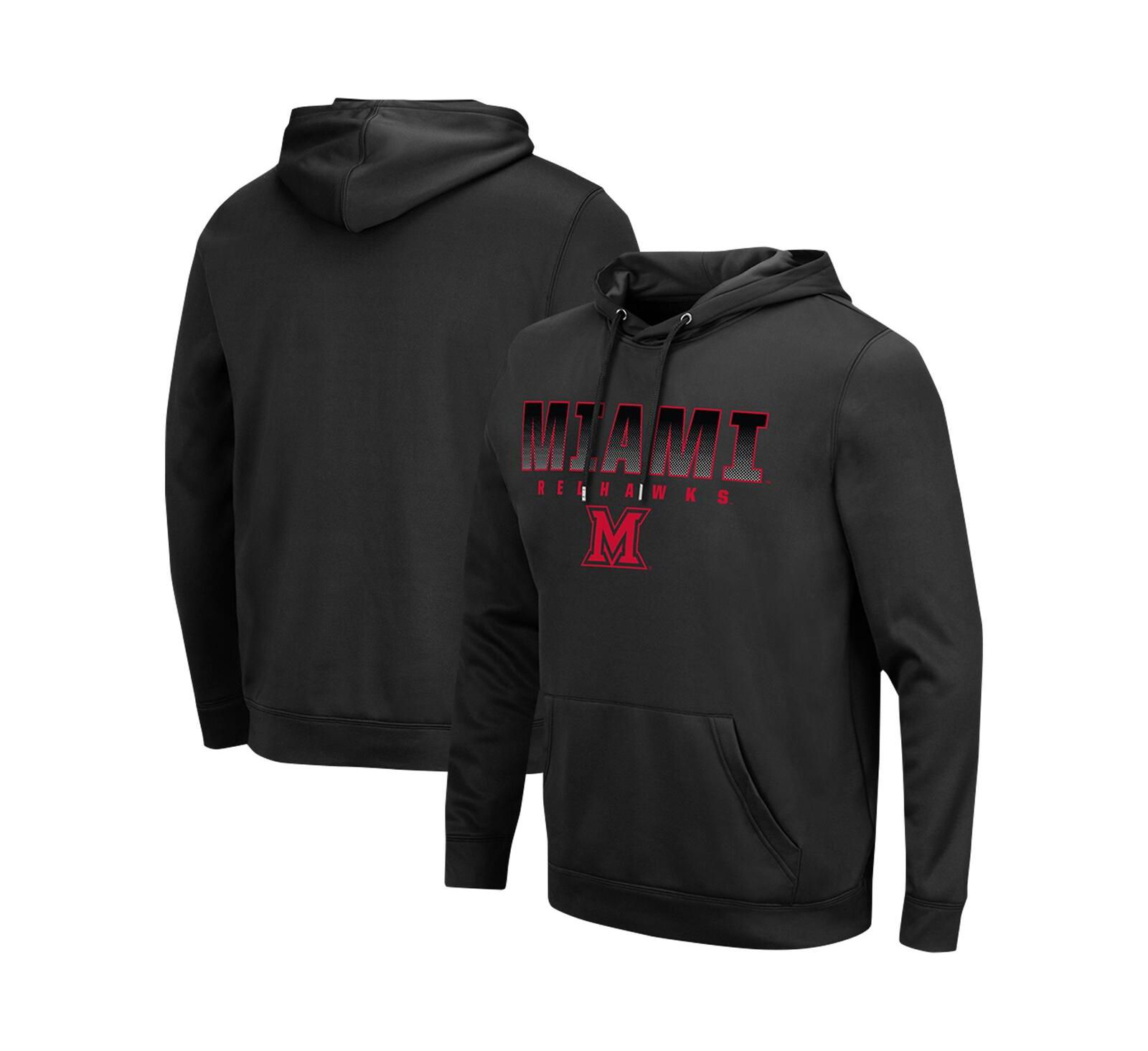 Худи Colosseum Men's Miami University RedHawks Blackout 3.0 Pullover