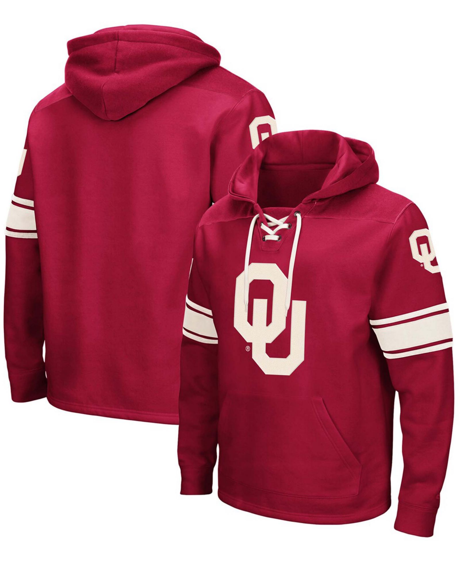 Худи Colosseum Men's Oklahoma Sooners 2.0 Lace-Up Pullover