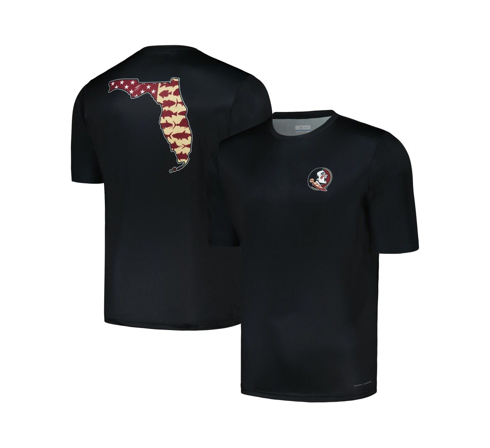 Men's Columbia Black Florida State Seminoles Terminal Tackle State Omni-Shade T-shirt