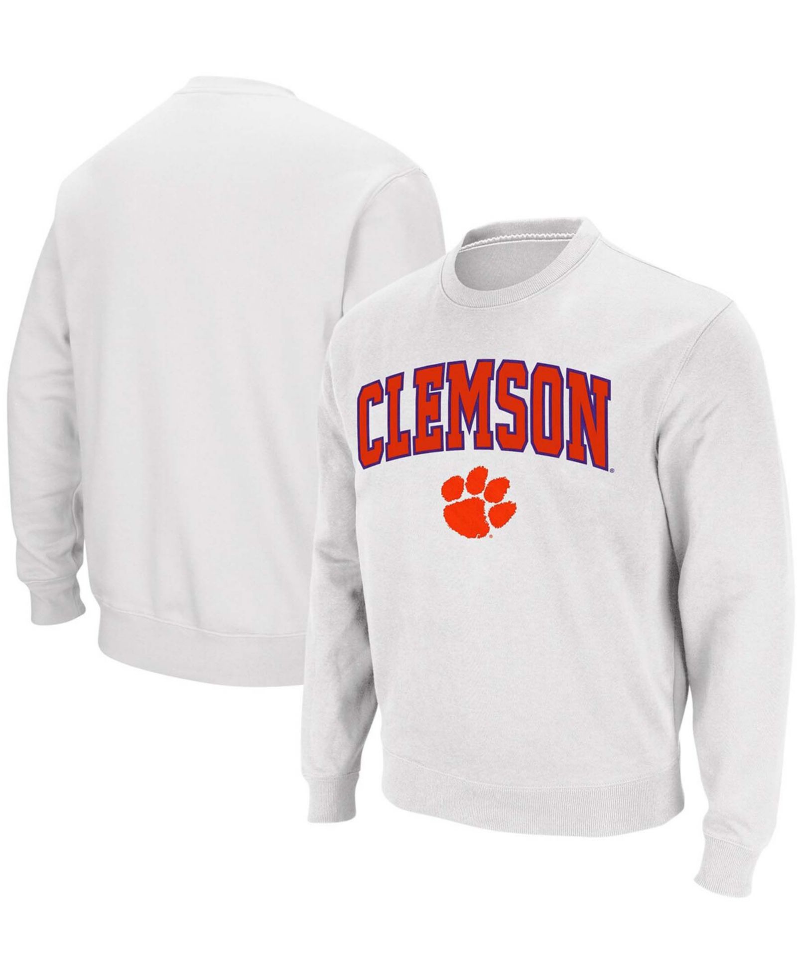 Colosseum Men's Clemson Tigers Arch & Logo Pullover Sweatshirt