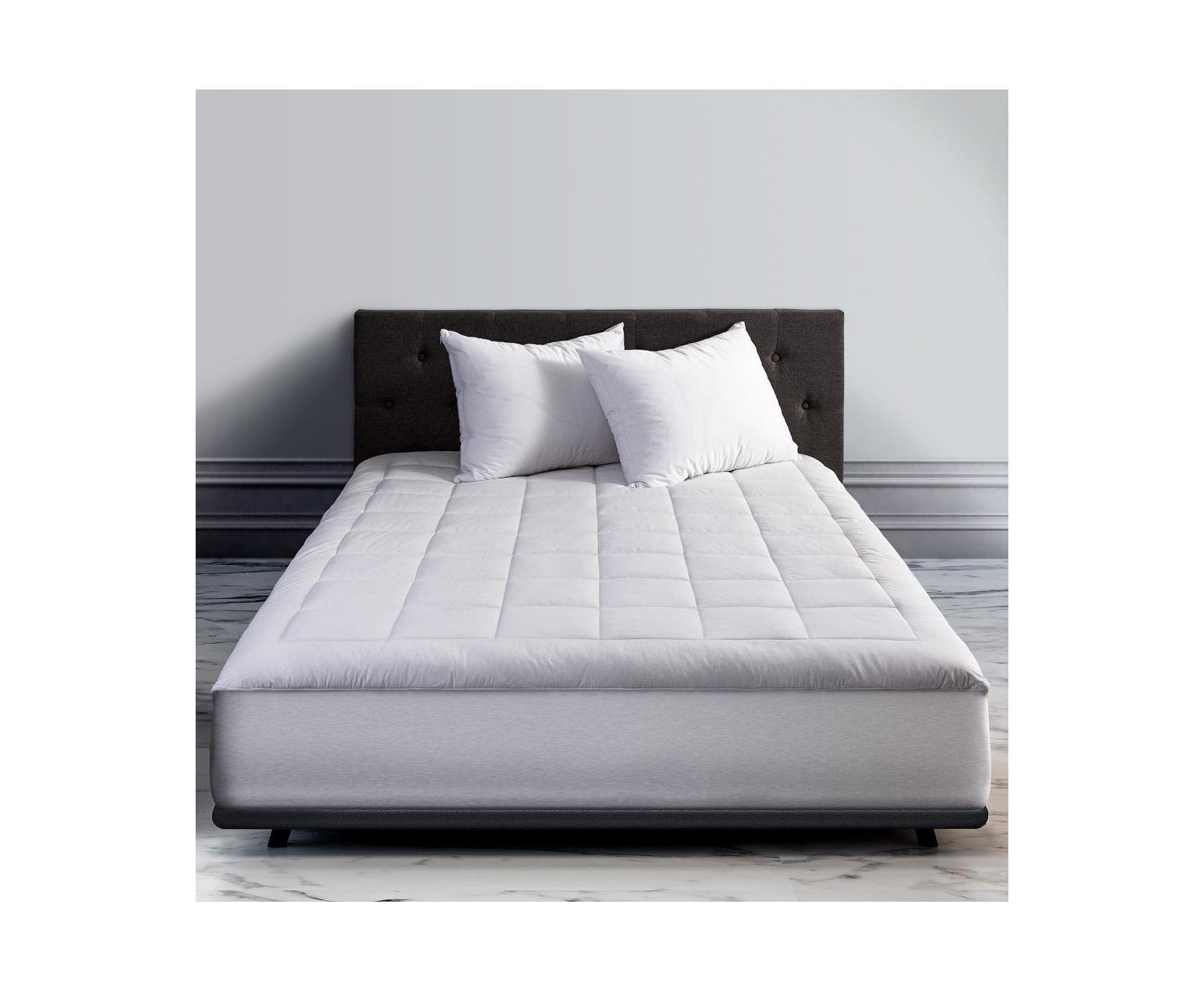 CIRCLESHOME Ultra-Plush Down Alternative Cotton Top Mattress Pad White Twin