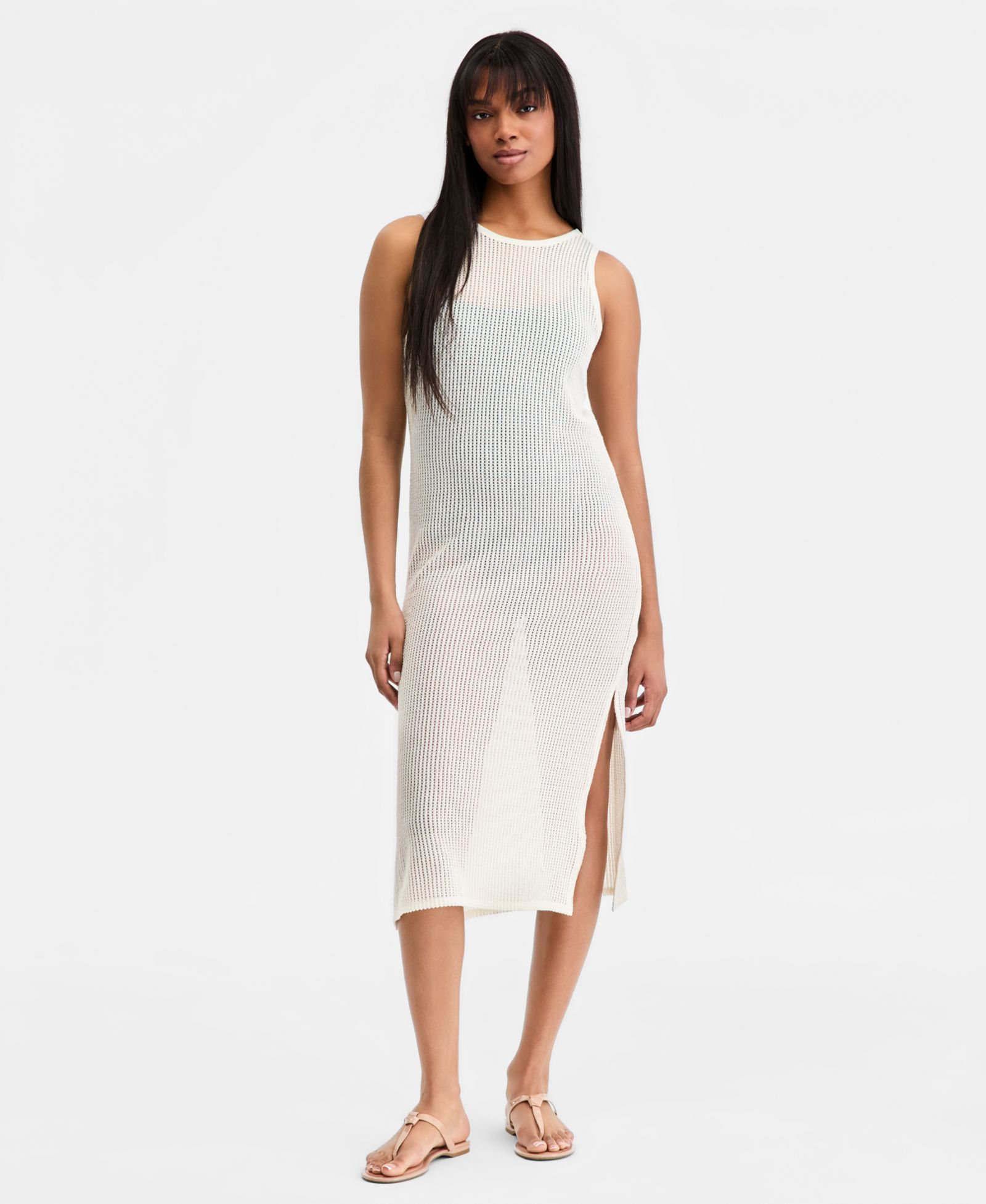 Miken Juniors' Low-Back Midi Dress Swim Cover-Up, Created for Macy's