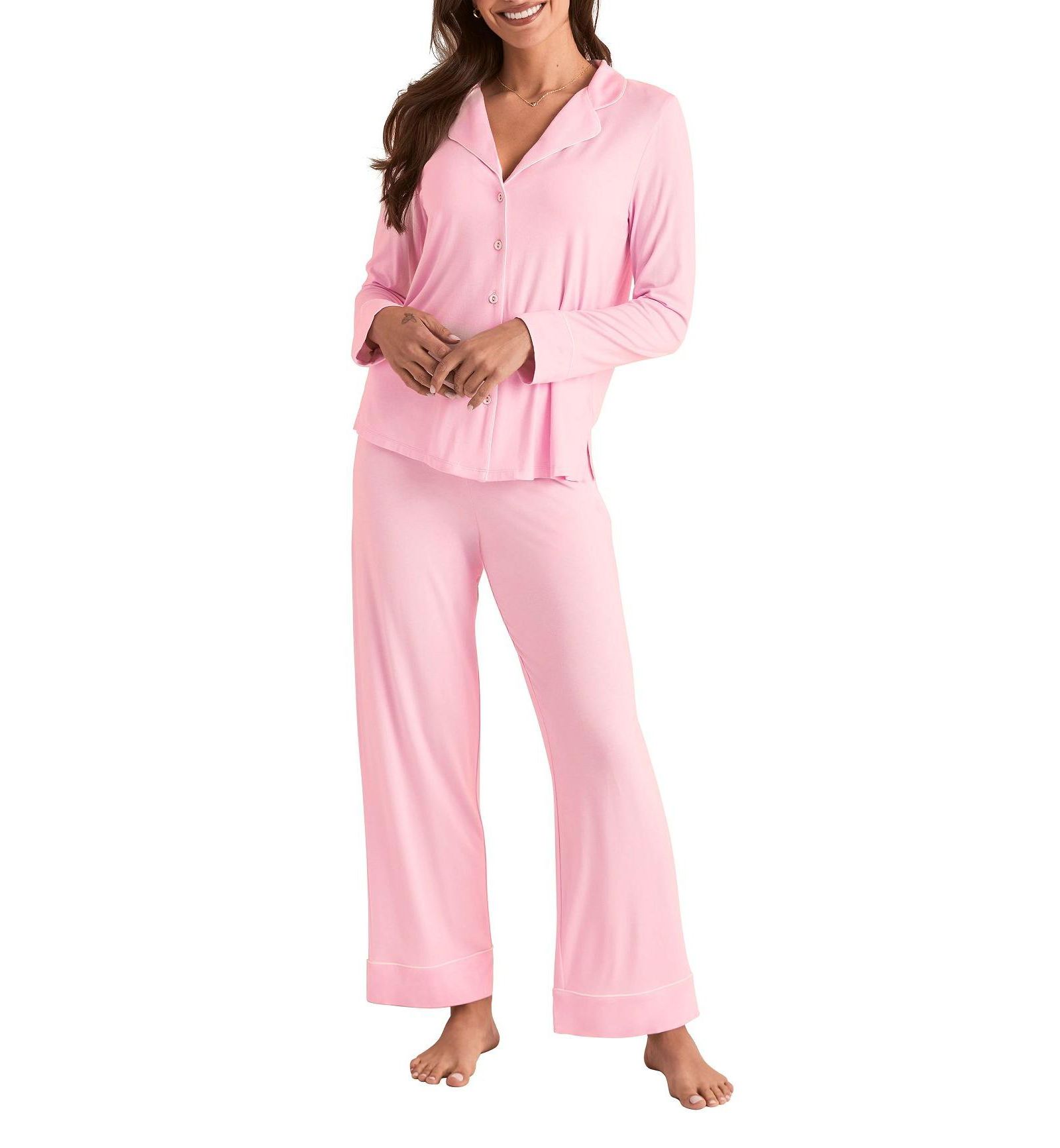 Adore Me Women's Matilda Long Sleeve Top & Pants Pajama Set
