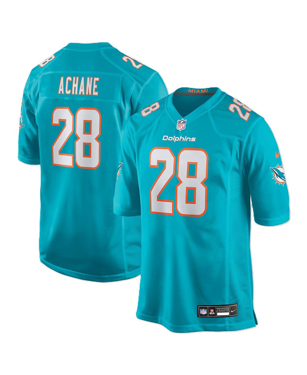 Мужская джерси Nike Devon Achane Aqua Miami Dolphins Player Game