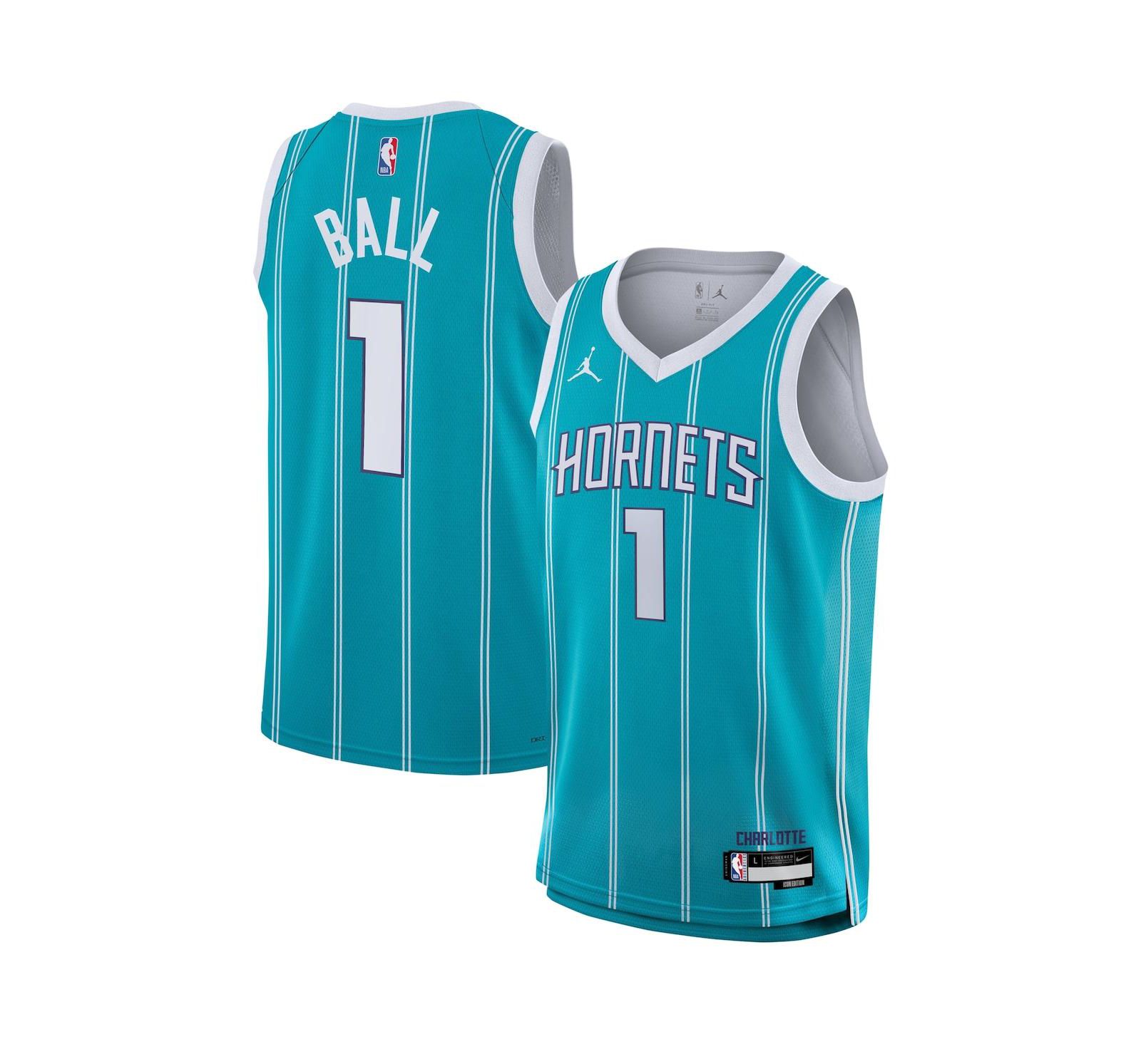 Детский джерси Nike LaMelo Ball Teal Charlotte Hornets Swingman Icon Edition