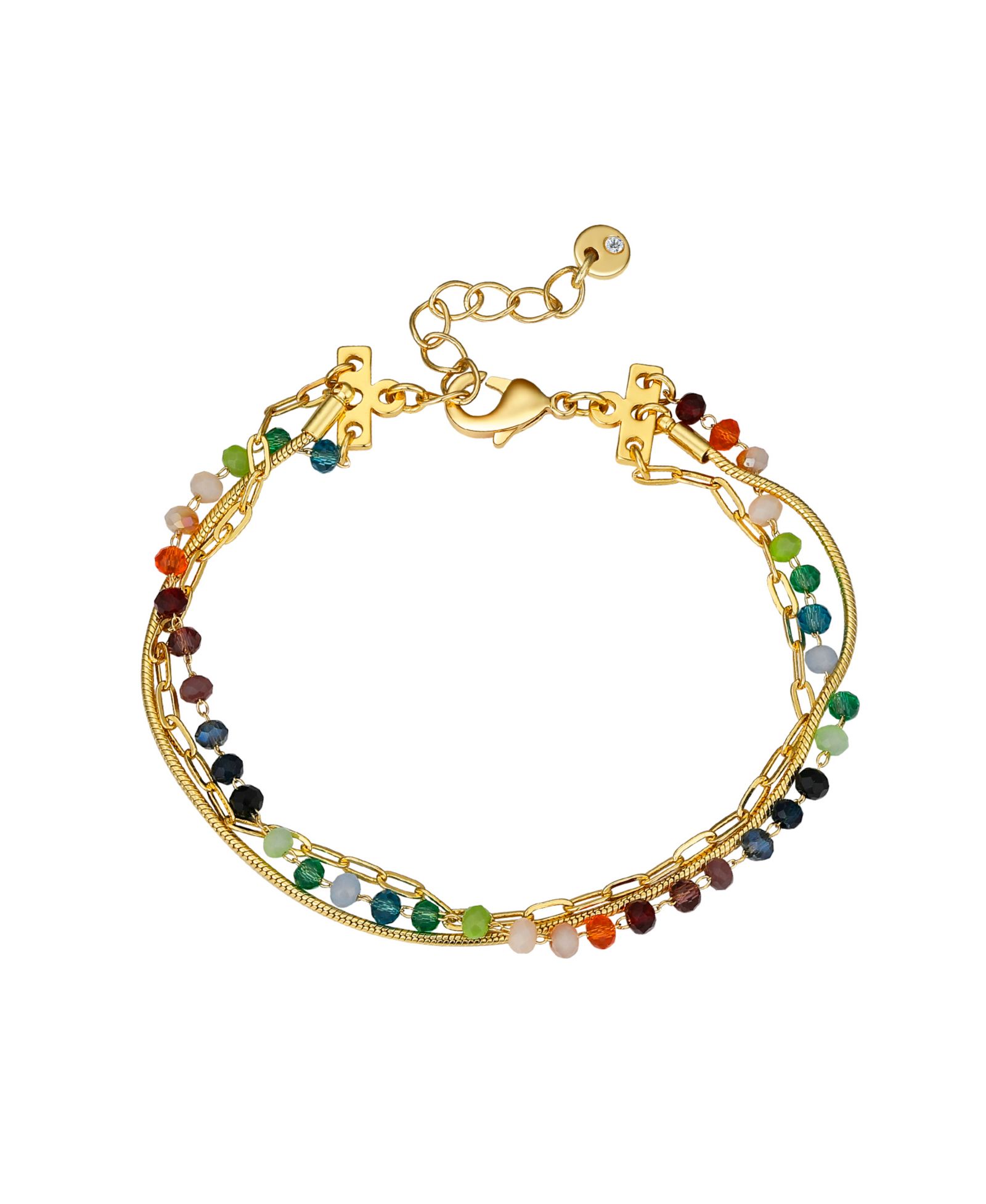 Браслет Unwritten Multi Color Crystal Triple Strand