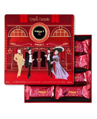 Maxim's De Paris печенье-кружево Milk Chocolate Crepe, 16 шт. в жестяной коробке