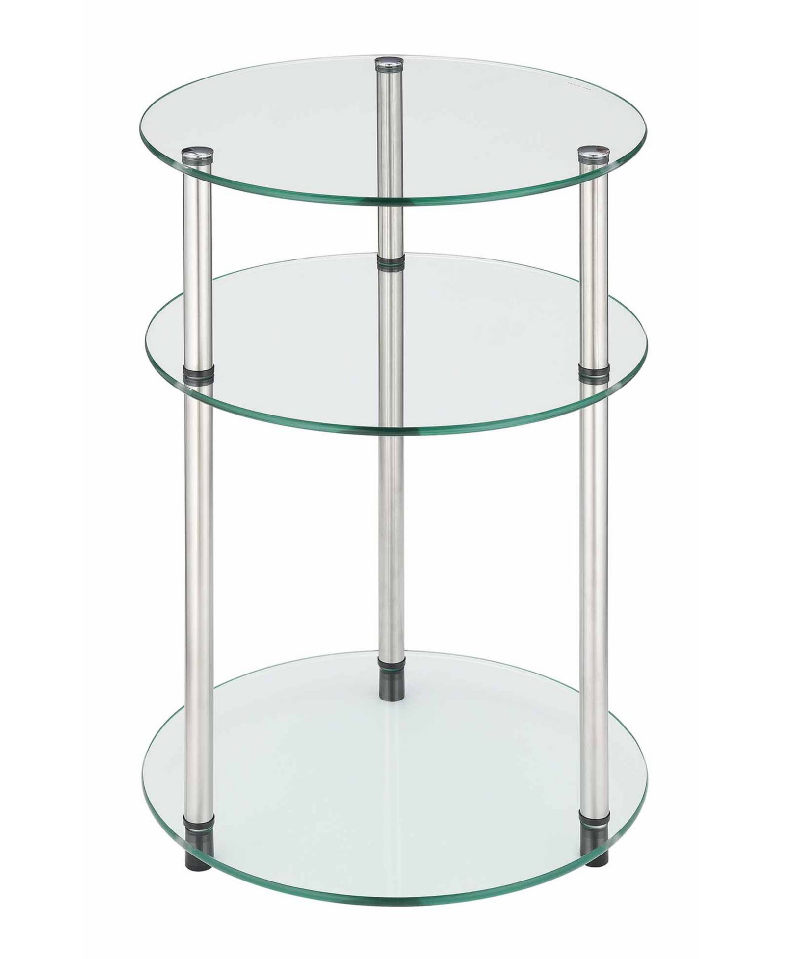 Стол Convenience Concepts 15.75" Glass Designs2Go 3 Tier Round