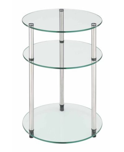 Стол Convenience Concepts 15.75" Glass Designs2Go 3 Tier Round