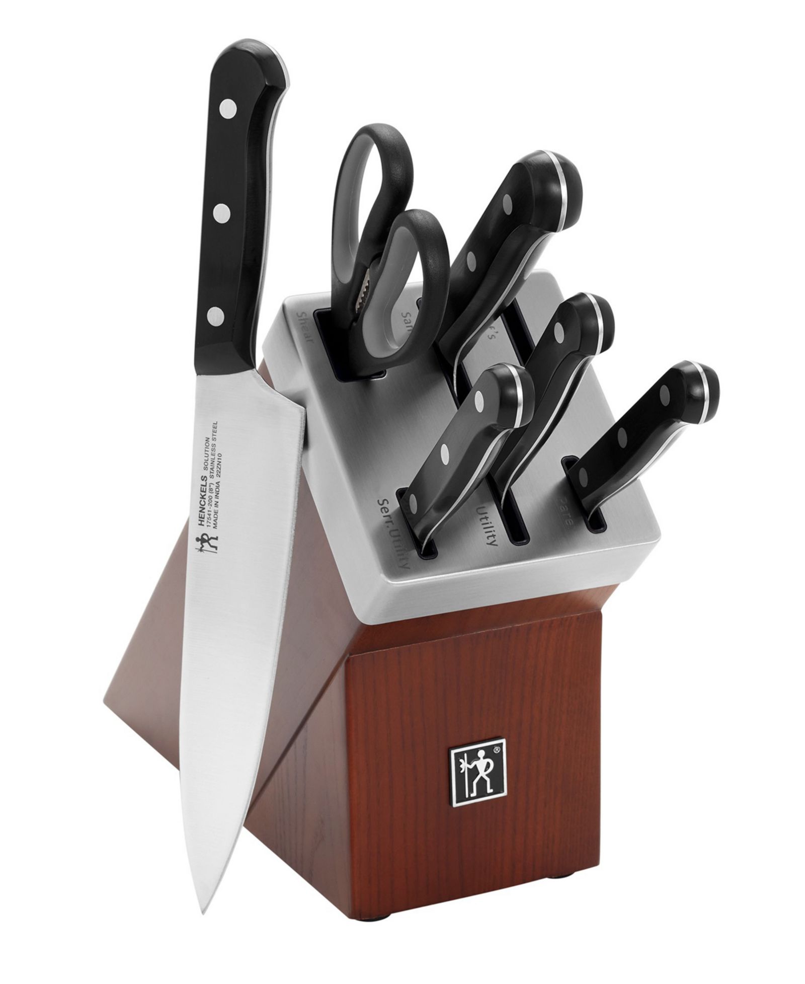 Набор ножей HENCKELS Solution 7-Piece Self-Sharpening Knife Block Set