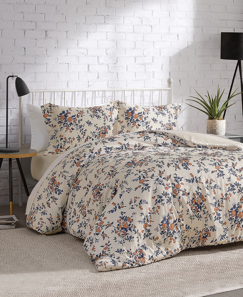 Lucky Brand Garden Bouquet Reversible Microfiber 2-Pc. Duvet Cover Set, Twin/Twin XL