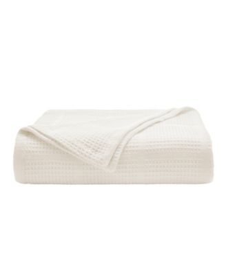 Kenneth Cole New York Essentials Waffle Grid Cotton Dobby Blanket, King