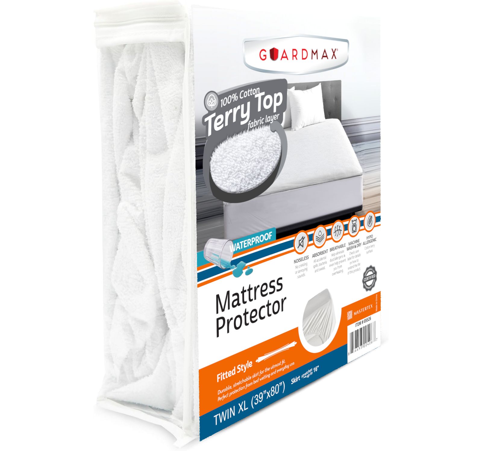 Водонепроницаемая простыня Guardmax Terry Cotton Waterproof Fitted Sheet