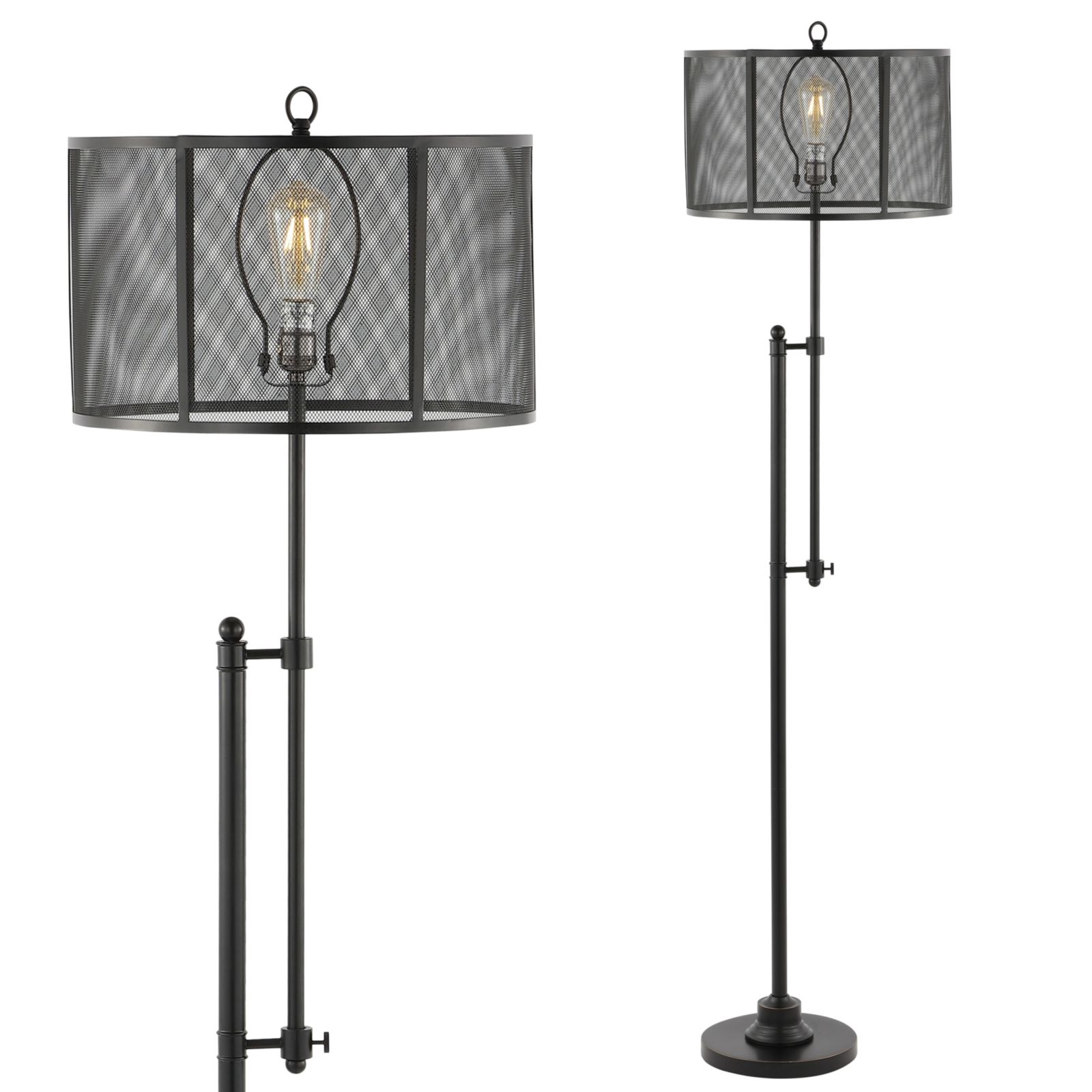Noah Modern Industrial Iron Height Adjustable LED Floor Lamp