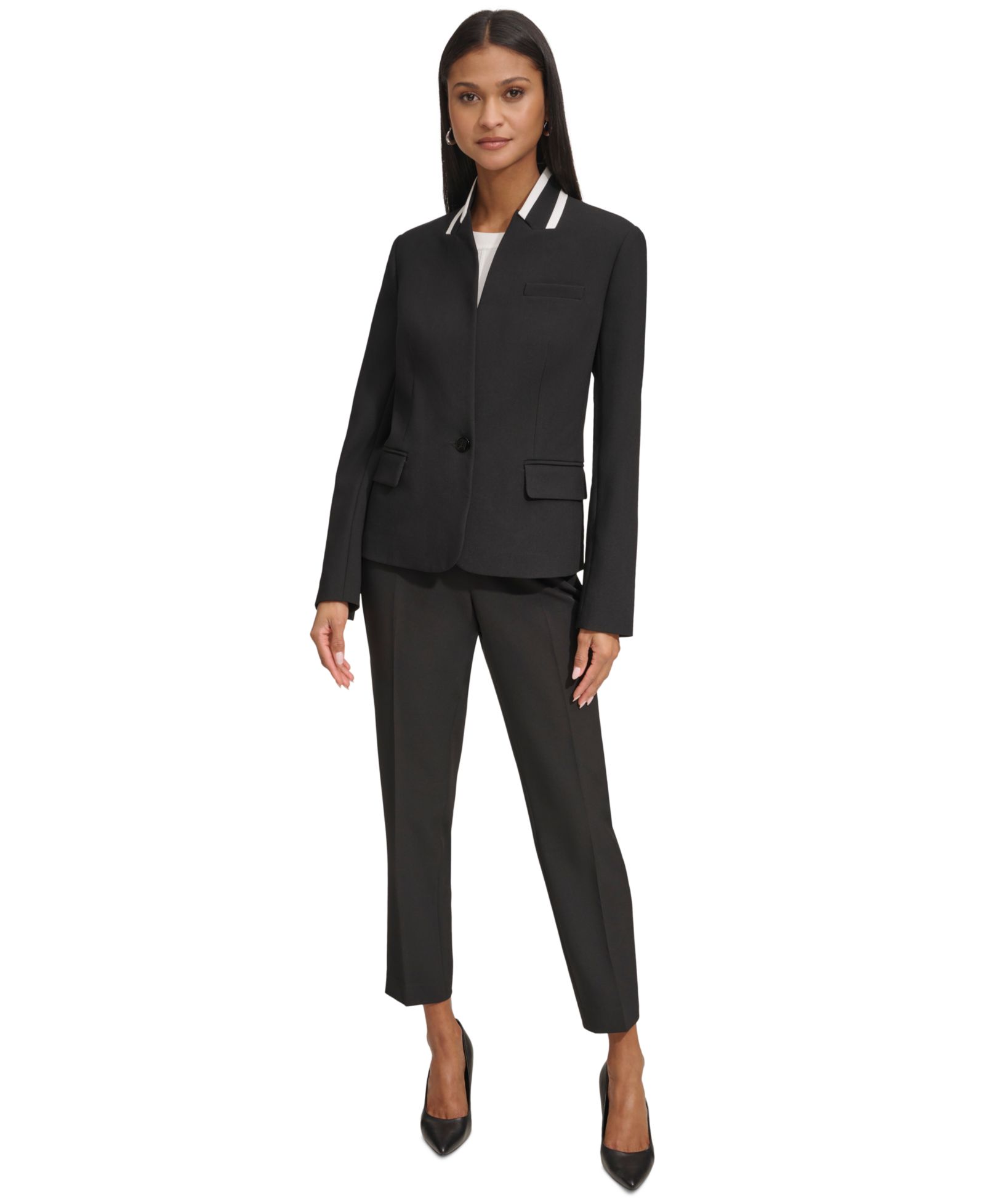 Женский блейзер KARL LAGERFELD PARIS Reverse Lapel One Button