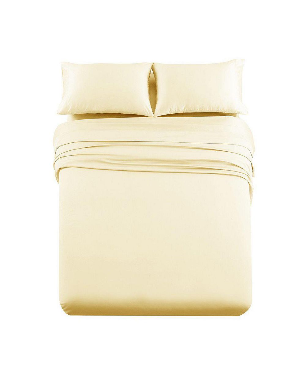 Комплект хлопковых простыней Egyptian Linens Cotton, Oversized, 1000 Thread Ct., с глубокими карманами 22-inch