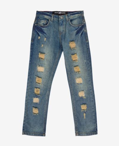 XRAY Big Boys Heavy Rips Repaired Jeans