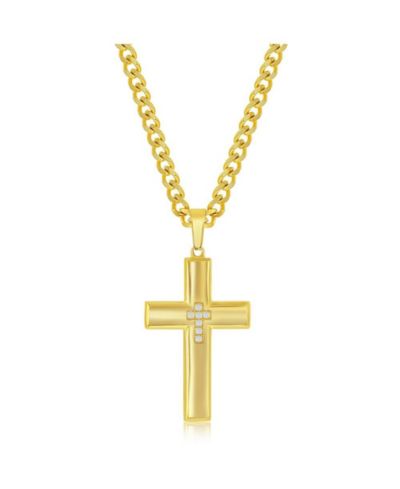Подвеска-кулон из нержавеющей стали CZ Cross