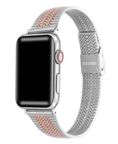 Posh Tech Unisex Eliza Stainless Steel Bicolor Band for Apple Watch Size- 38,40,41mm