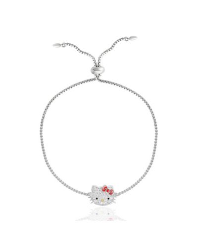 Sanrio Hello Kitty официальный браслет lariat с лицом Hello Kitty pavé